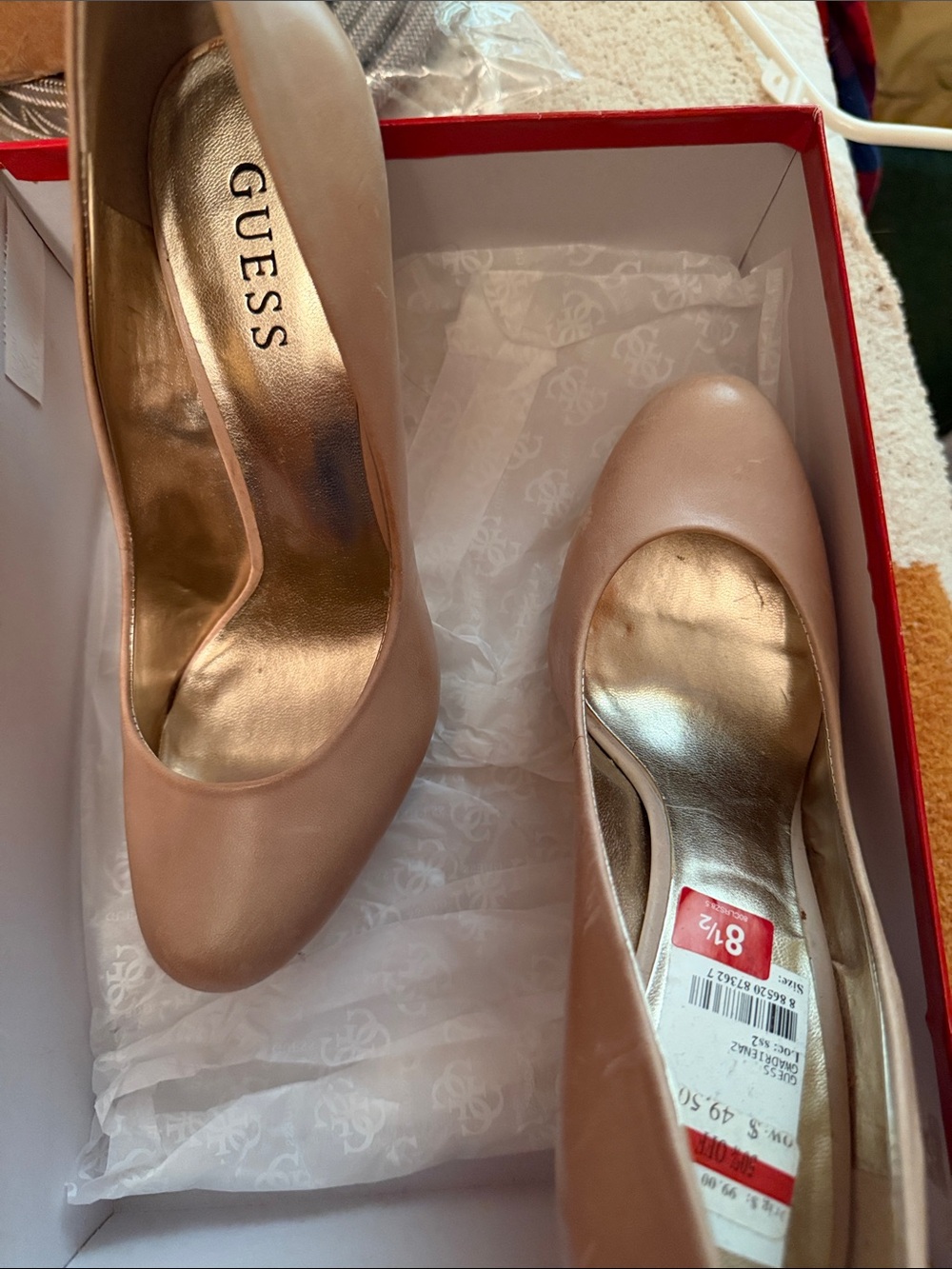 GUESS Blush Nude Round-Toe Pumps